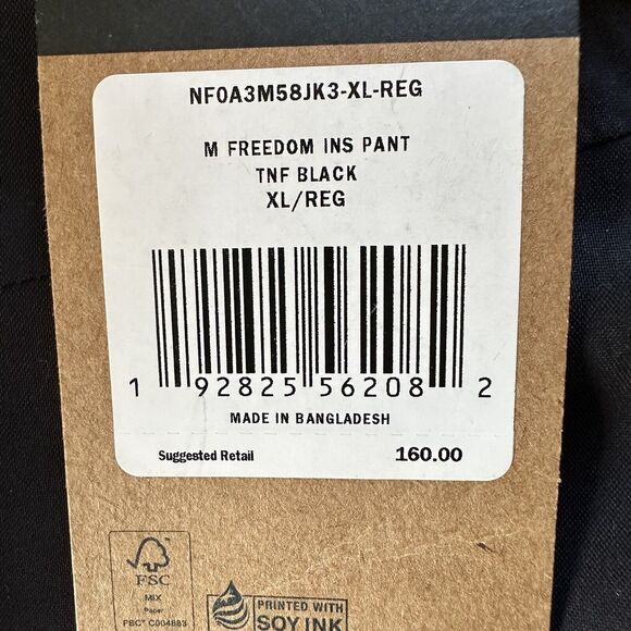 NWT The North Face Freedom‎ Ski Snowboard Insulated Snow Pant Black Size XL - Picture 6 of 12